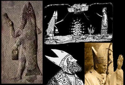 Pope's Hat of Fish Oannes Nommos & Dagon