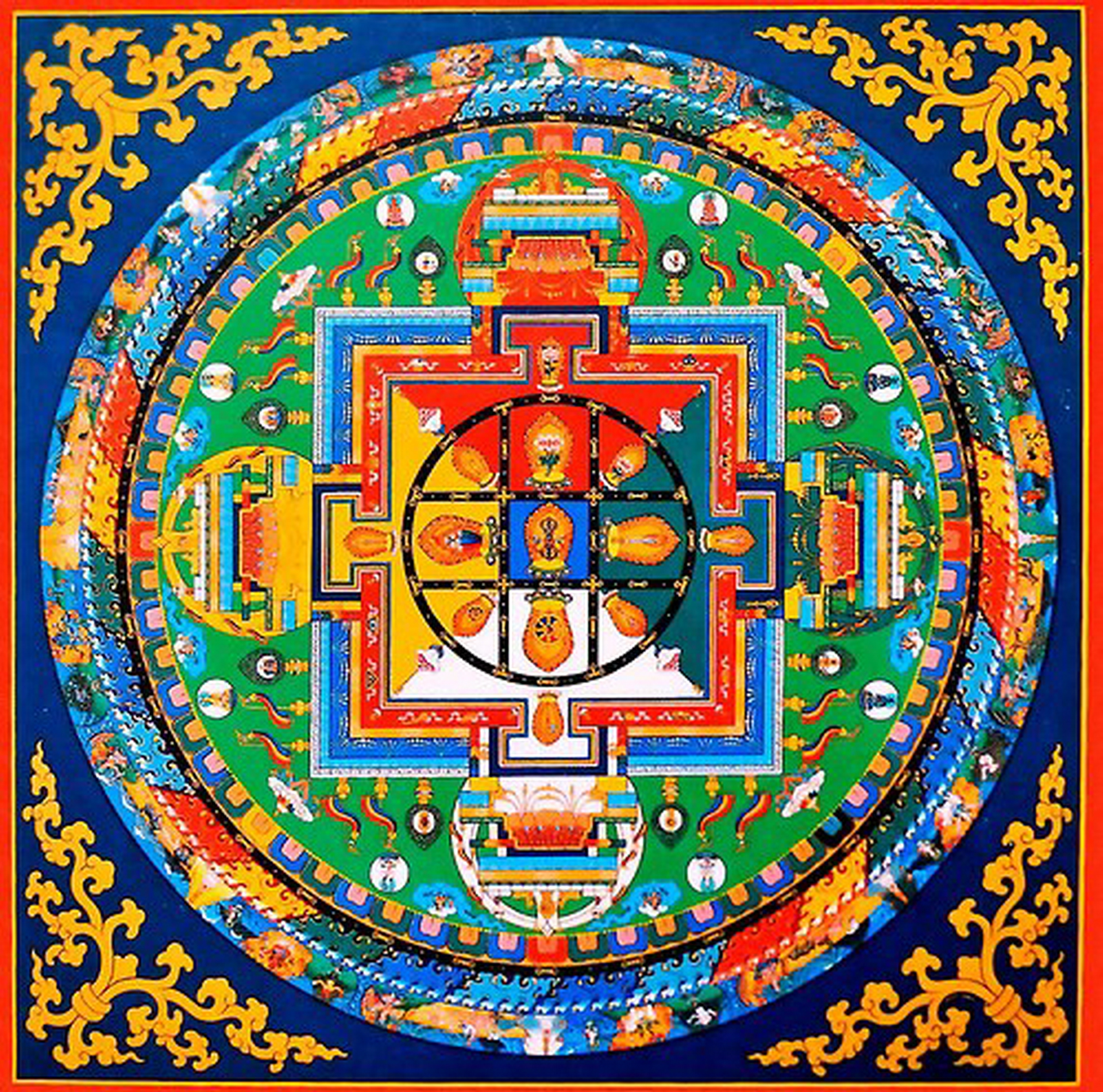 Image Likeness of Tibetan Vajrabhairava Mandala Divine Perfection Pattern
